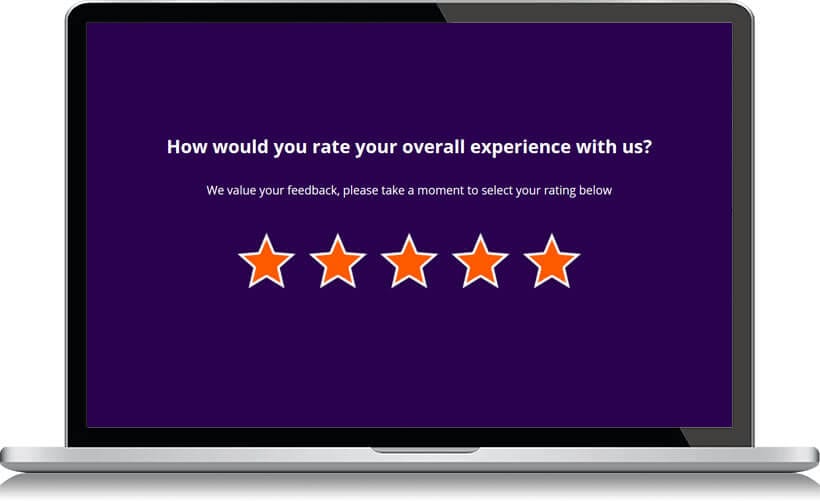 How would you rate your experience with us?